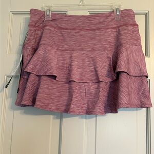 NWT Lija skort mauve size large athletic ruffle tennis golf skort